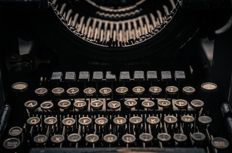 Antique typewriter keyboard